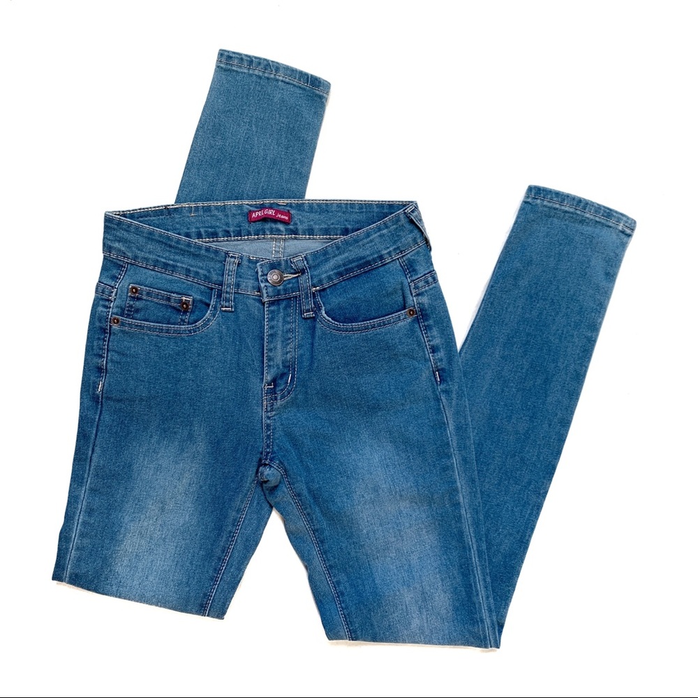 {April Girl} Faded Skinny Jeans